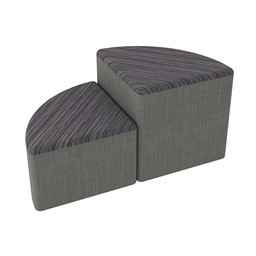 Shapes Series II Designer Soft Seating - Pie - Pepper/Gray