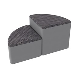 Shapes Series II Designer Soft Seating - Pie - Pepper/Light Gray