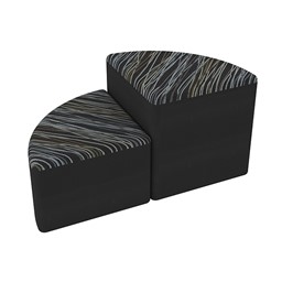 Shapes Series II Designer Soft Seating - Pie - Peppercorn/Black