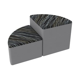 Shapes Series II Designer Soft Seating - Pie - Peppercorn/Light Gray