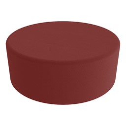 Shapes Series II Vinyl Soft Seating - Large Round (12" H) - Burgundy Smooth Grain