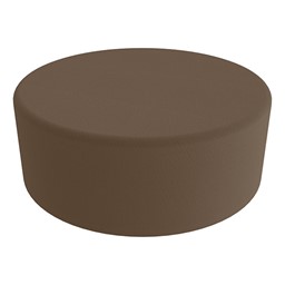 Shapes Series II Vinyl Soft Seating - Large Round (12" H) - Chocolate Smooth Grain