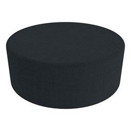 Shapes Series II Vinyl Soft Seating - Large Round (12" H) - Navy Crosshatch