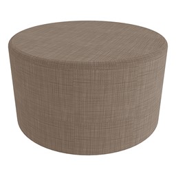 Shapes Series II Vinyl Soft Seating - Large Round (18" H) - Brown Crosshatch