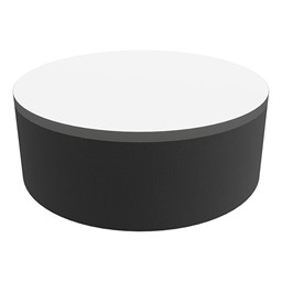 Shapes Series II Soft Seating Tabletop - Large Round (12" H) - Black Smooth Grain