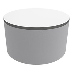 Shapes Series II Soft Seating Tabletop - Large Round (18" H) - Light Gray Crosshatch