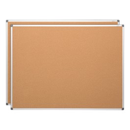 Learniture Natural Cork Board w/ Aluminum Frame (4' W x 3' H) - Pack of ...