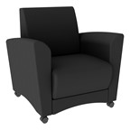 Shapes Series II Common Area Chair - Black Smooth Grain Vinyl