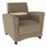 Shapes Series II Common Area Chair w/ Tablet Arm - Taupe Smooth Grain Vinyl & Maple Tablet