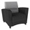 Shapes Series II Common Area Chair w/ Tablet Arm - Black w/ Light Gray Back Smooth Grain Vinyl & Graphite Tablet