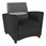 Shapes Series II Common Area Chair w/ Tablet Arm - Black w/ Pepper Fabric Back & Cosmic Strandz Tablet