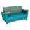Shapes Series II Common Area Sofa w/ Tablet Arms - Teal Seat w/ Atomic Back