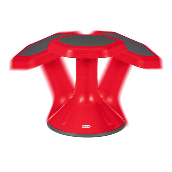 Active Learning Stool (15" Stool Height) - Red - Range of Motion