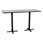 Rectangle Pedestal Stool-Height Cafe Table and Wooden Cafe Stool Set - Table