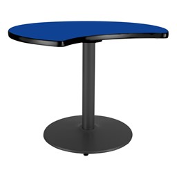 Ocean Table Top/Gray Edgeband/Silver Base - Lapis Blue Table Top/Black Edgeband/Black Base