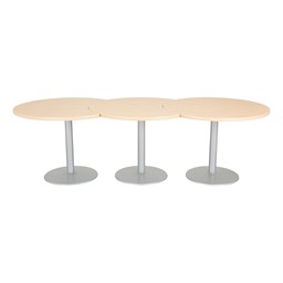 Crescent Pedestal Café Table w/ Round Base - Grouped