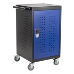 Shapes Series 30-Device Charging Cart w/ Electronic Lock & Pull-Out Shelves - Black & Blue