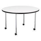 Structure Series Round Mobile Collaborative Table w/ Whiteboard Top
