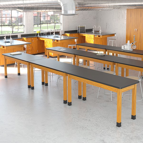Science Lab Table w/ Phenolic Top - Lab Setup