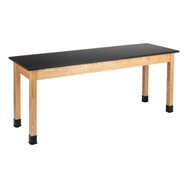Science Lab Table w/ Wood Legs & Phenolic Top (24\" W x 72\" L)
