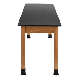 Science Lab Table w/ Wood Legs & Phenolic Top (24" W x 72" L)