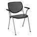 Energy Series Perforated Back Stack Chair w/ Arms - Black