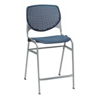 Energy Series Perforated Back Counter-Height Stack Stool - Navy