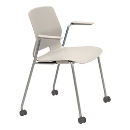 Scholar Series Mobile Chair w/ Arms - Beige
