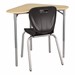 Boomerang Collaborative Desk w/o Wire Box & 18-inch Shape Series School Chair Set