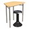 Trapezoid Collaborative Desk & 18" Active Learning Stool Set