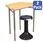 Trapezoid Collaborative Desk & 18" Active Learning Stool Set