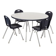 Round Activity Table & Structure Series School Chair Set (48" Diameter)