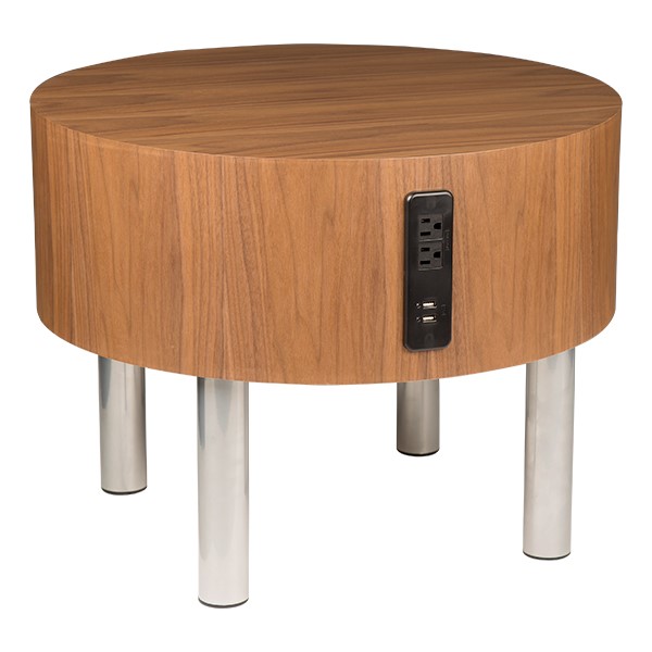 afbreken pen inspanning Learniture Round Side Table w/ Electrical Outlet & USB at School Outfitters
