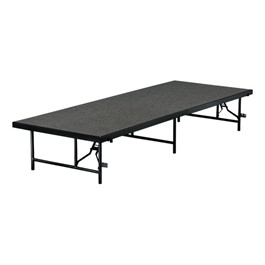 TransFold Fixed Platform Stage & Seated Riser Section w/ Carpet Deck (8\' L x 4\' D x 16\" H)