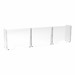Countertop Sneeze Guard - 3 Panel  Barrier w/ Two Pass Throughs