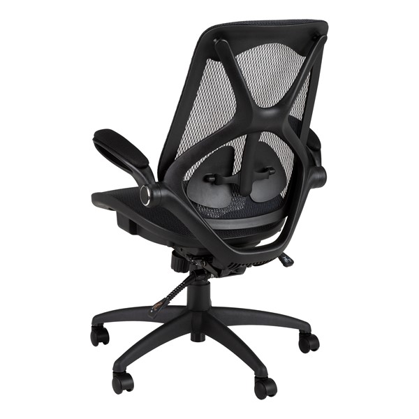 Breathable Mesh Office Chair w/ Flip-Up Arms - Back