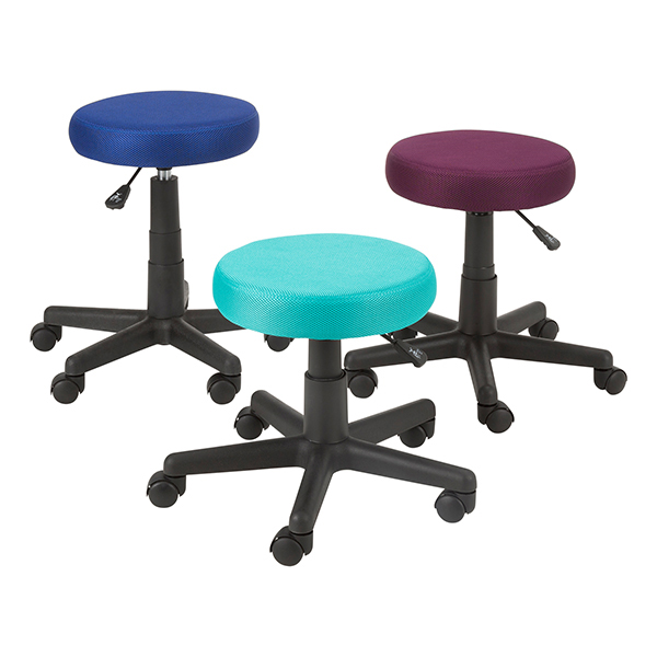 Norwood Commercial Furniture AdjustableHeight Colorful Mesh Utility Stool at School Outfitters