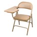 6600 Series Heavy-Duty, Vinyl-Padded Folding Chair w/ Tablet Arm - Right Handed - Beige