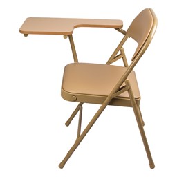 6600 Series Heavy-Duty, Vinyl-Padded Folding Chair w/ Tablet Arm - Side detail - Beige