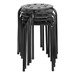 Plastic Stack Stool w/ Black Legs - Stacked