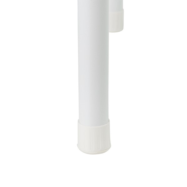 Plastic Stack Stool - White Seat w/ White Legs - White Caps