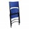 Blow-Molded Folding Chair - Blue - Shown folded