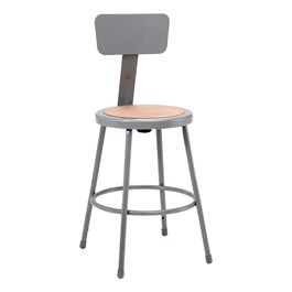 6200 Stool w/ Backrest - Fixed Height (24\" H)