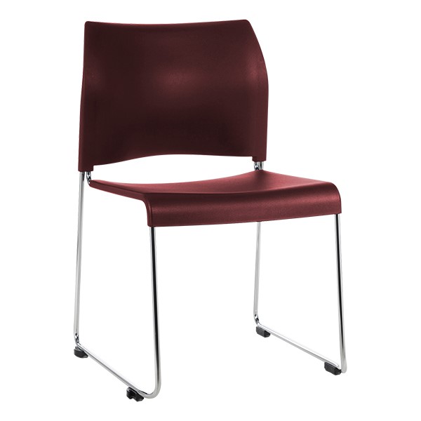 8800 Series Cafetorium Stack Chair - Burgundy