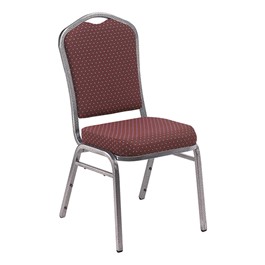 9300 Stack Chair - Burgundy/Silver