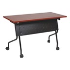 Flip Top Training Table - Black Frame and Cherry Top