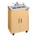 Silver Portable Sink w/ Stainless Steel Top - Three Basins