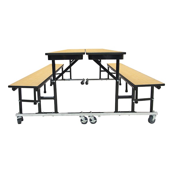 34M Series Mobile Convertible Bench Table - Full Sized Cafeteria Table