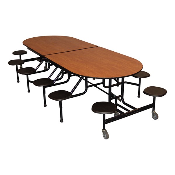 59T Series Elongated Cafeteria Table - 12 stools