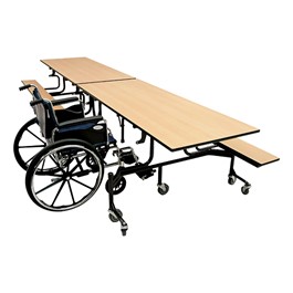 61T Series Wheelchair Accessible Folding Bench Cafeteria Table